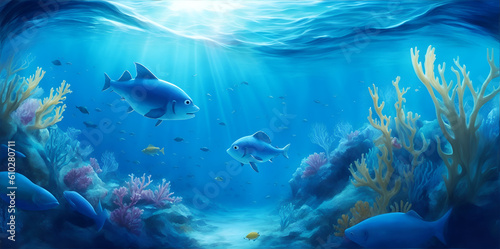 illustration_of_Scene_the_ocean_underwater © neelstock