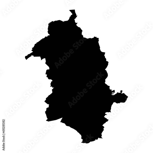 Glyndwr map, district of Wales. Vector illustration. photo