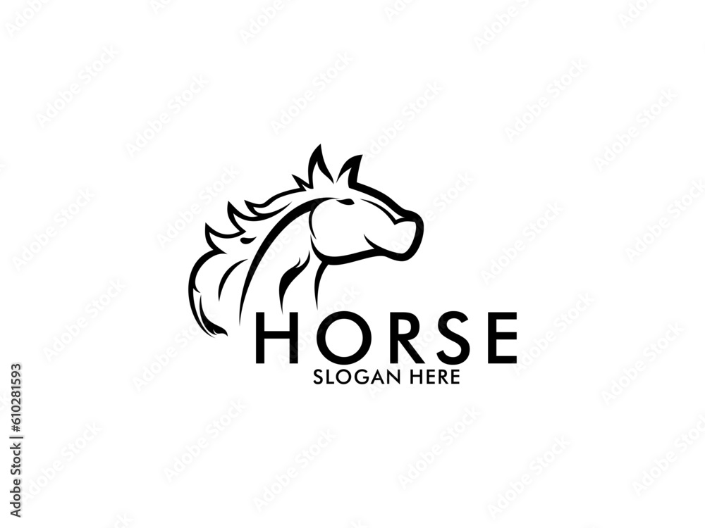 horse logo design, head horse logo vector template horse logo design, head horse logo vector template