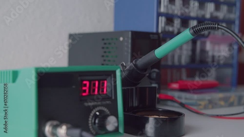 Skilled Man Hands Soldering Electronics