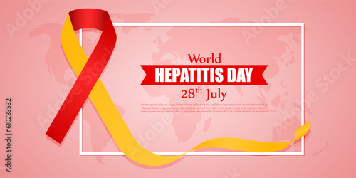 Vector illustration of World Hepatitis Day social media story feed mockup template