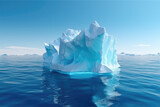 Icebergs on the sea surface.