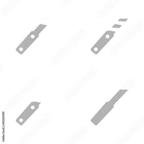 knife icon on a white background, vector illustration