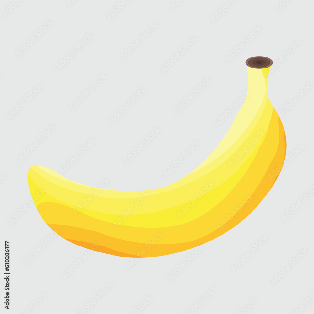 Cartoon bananas. yellow fruit, tropical fruits, Isolated vector illustration icon