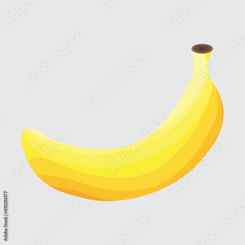 Cartoon bananas. yellow fruit, tropical fruits, Isolated vector illustration icon