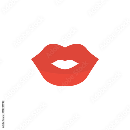 lips icon on a white background, vector illustration