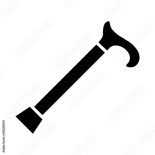 Walking Stick Glyph Icon Design