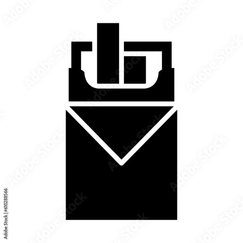 Cigarette Pack Glyph Icon Design