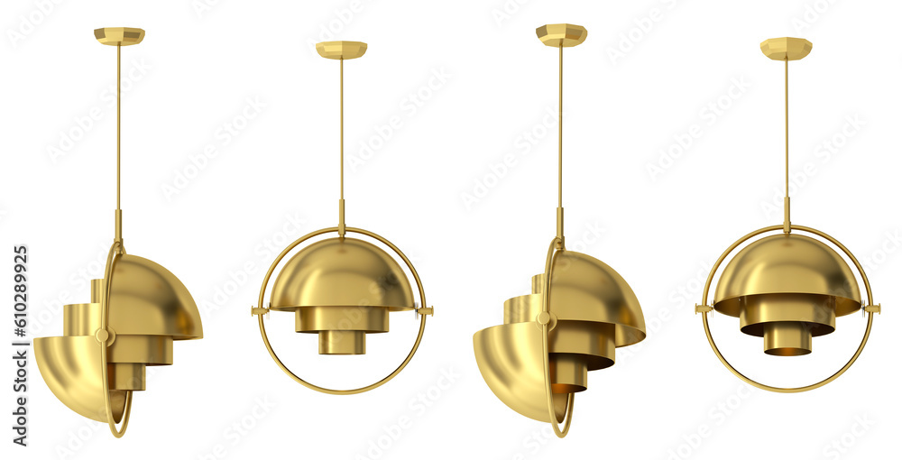 3d render Modern chandelier. isolated on background