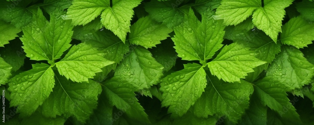 Nature leaves green texture with dark shadows Generative AI Nature leaves green texture with dark shadows Generative AI