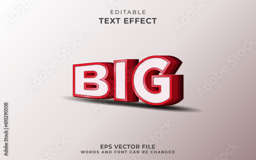 3d big text effect	