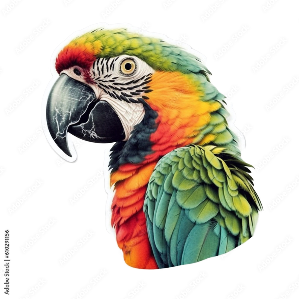 parrot character sticker