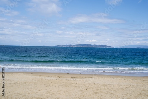 Shiga Island as seen from the beach in Itoshima