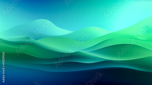 Background of beautiful gradient Turquoise color, generative AI.