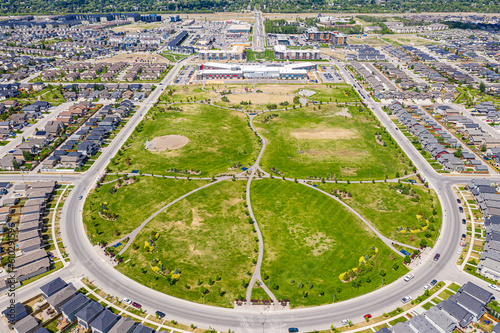 Alexander MacGillivray Young Park Aerial in the city of Saskatoon, Saskatchewan, Canada photo