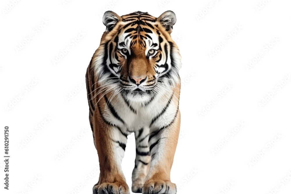 Bengal Tiger On Isolated Transparent Background, Png. Generative AI