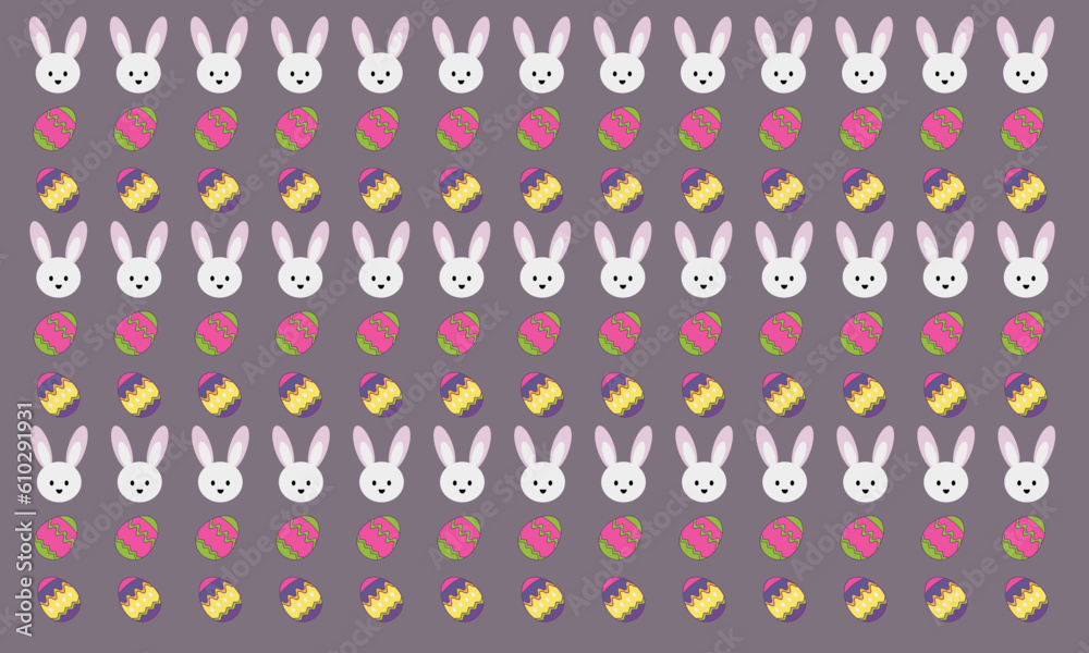 Rabbit Bunny print seamless texture pattern vector illustration - obrazy, fototapety, plakaty 