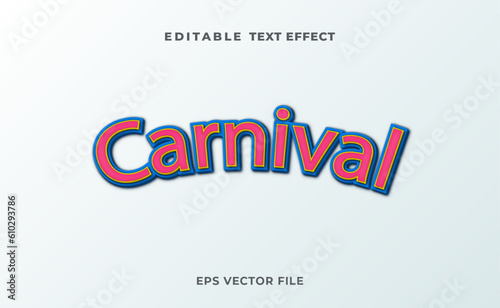 3d carnival text effect	