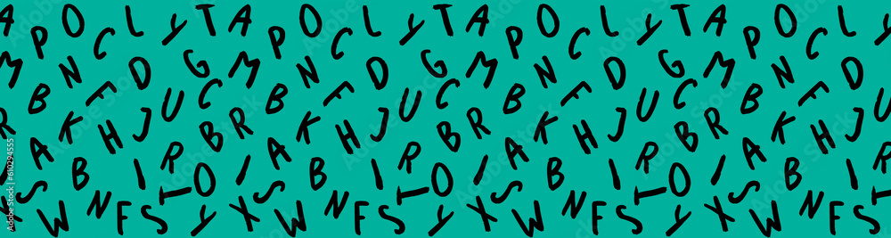 template with the image of keyboard symbols. set of letters. Surface template. green blue background. Horizontal image. Banner for insertion into site. template with the image of keyboard symbols. set of letters. Surface template. green blue background. Horizontal image. Banner for insertion into site.