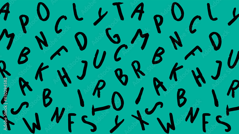template with the image of keyboard symbols. set of letters. Surface template. green blue background. Horizontal image. template with the image of keyboard symbols. set of letters. Surface template. green blue background. Horizontal image.
