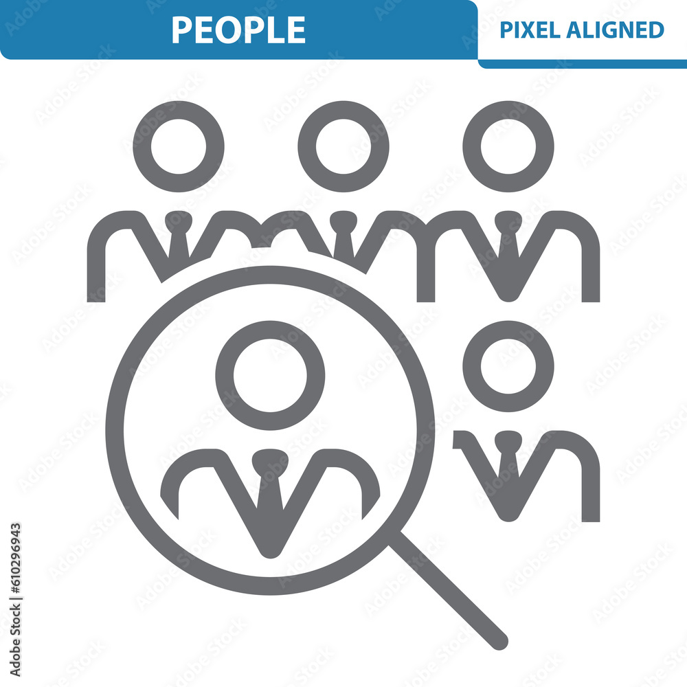 Human Resources Icon. Job Interview, Hiring, Firing, Magnifier, Magnifying Glass Human Resources Icon. Job Interview, Hiring, Firing, Magnifier, Magnifying Glass