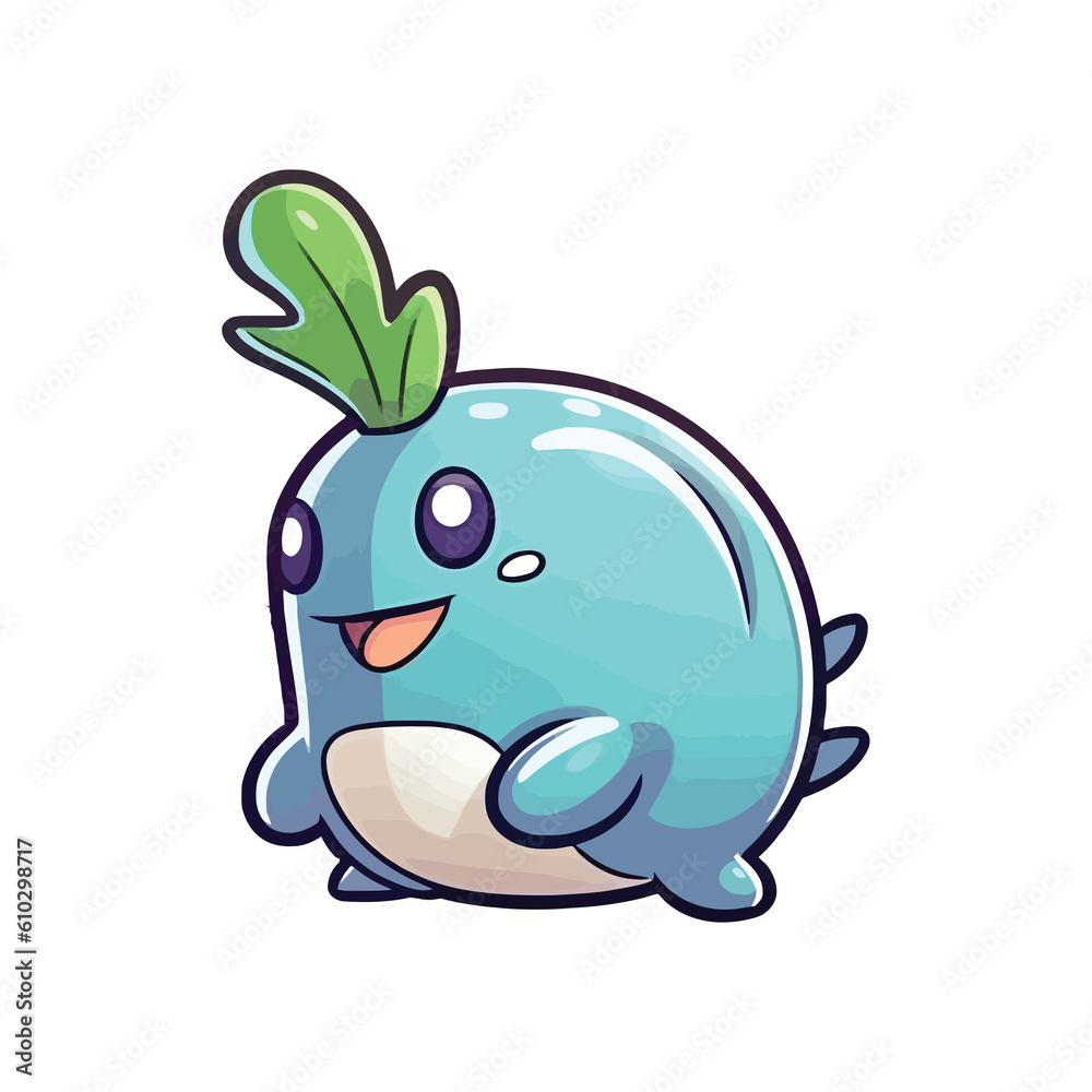 Garden Companion: Cute 2D Slug Illustration Garden Companion: Cute 2D Slug Illustration