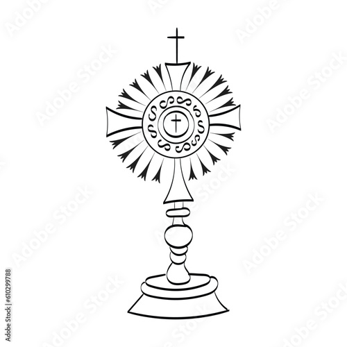 Corpus Christi. Christian Symbol for print or use as poster, card, flyer or T Shirt photo