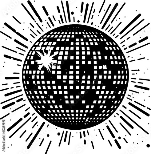 Disco Night Party Banner. Retro Music Poster. Party Template Dj. 80s Disco Ball. Party 70s. Psychedelic. Cosmic.