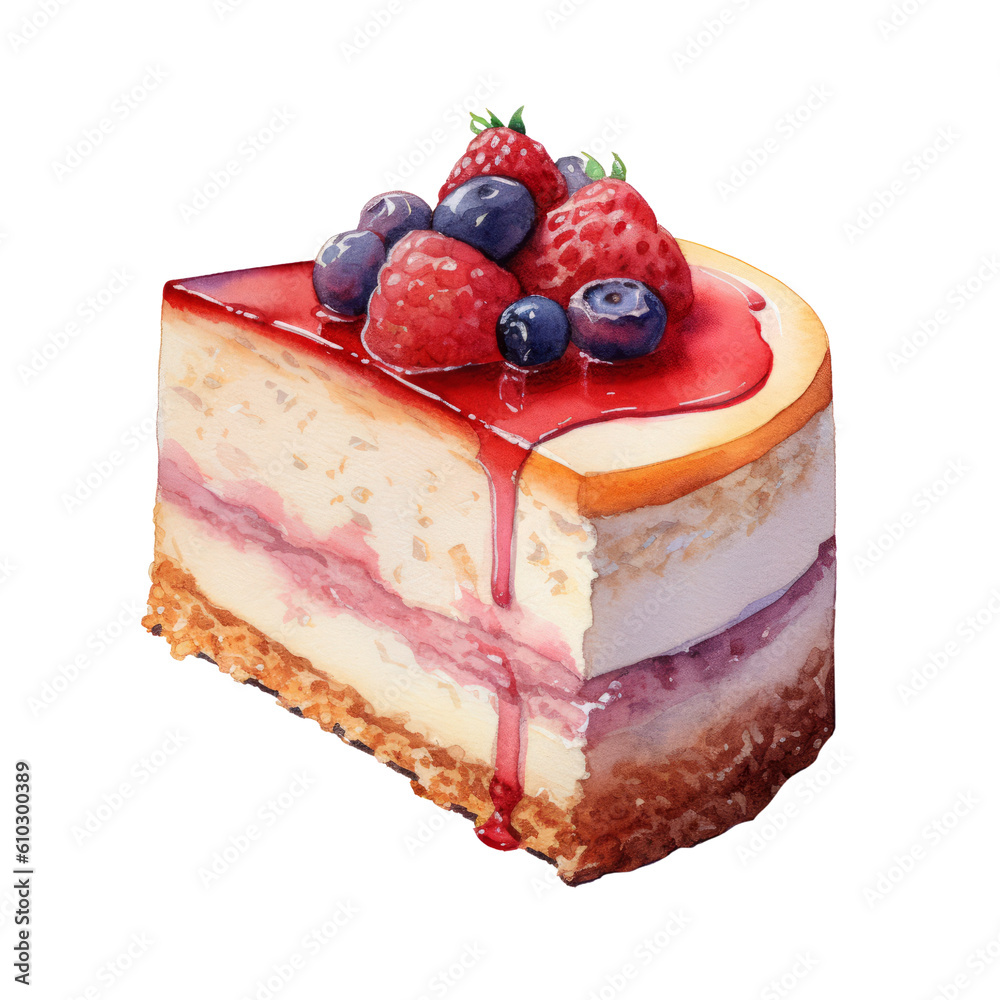 French Mille Feuille Pastry Watercolor Clip Art 4 High Quality -  in  2023