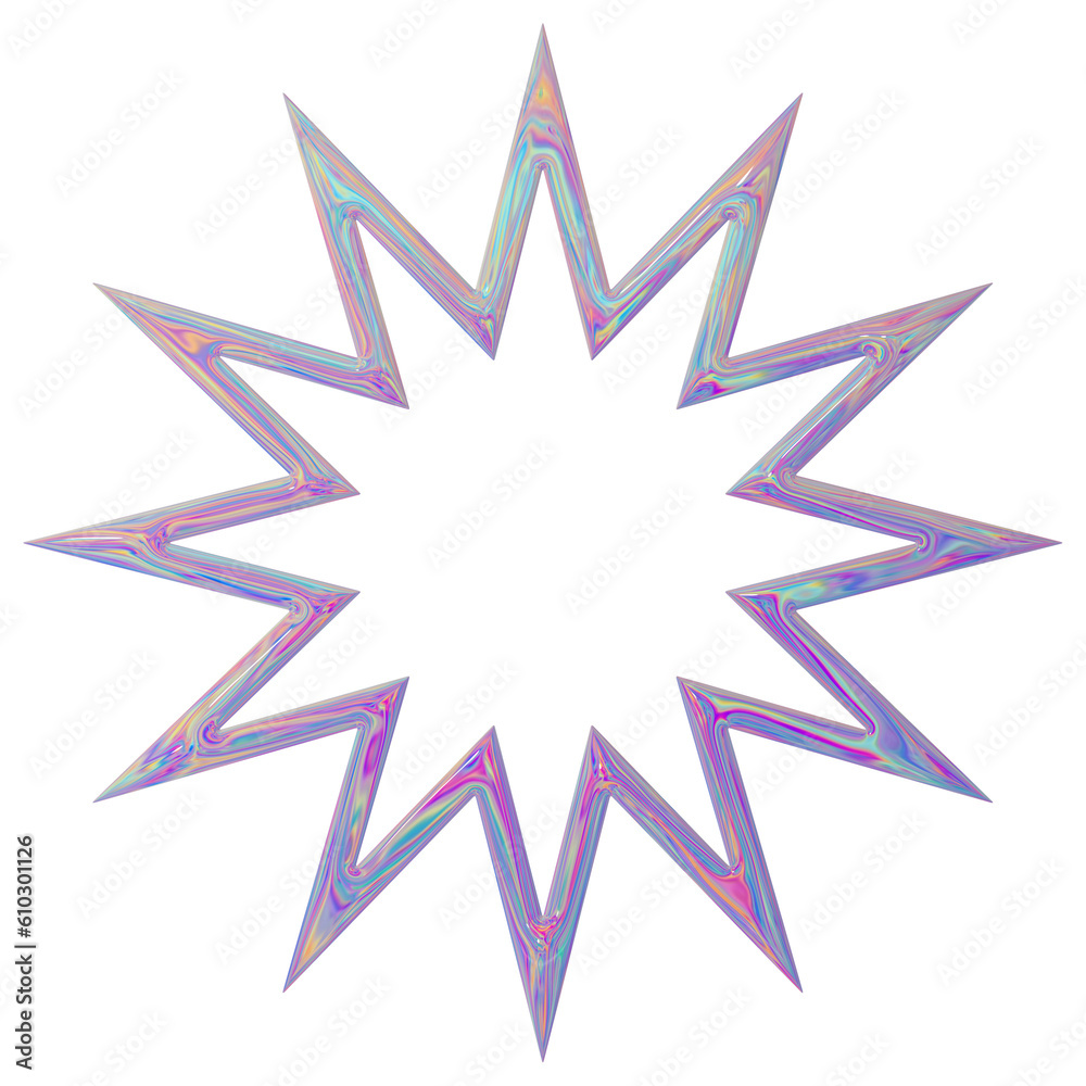 Holographic geometric neon element Holographic geometric neon element