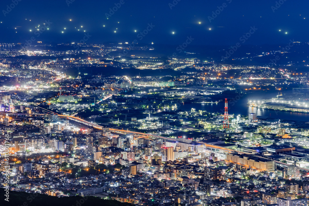 皿倉山から見る北九州の夜景