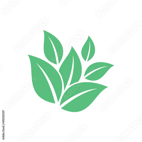 Green Leaf Vector, Eco Leaves Spa Logo Template