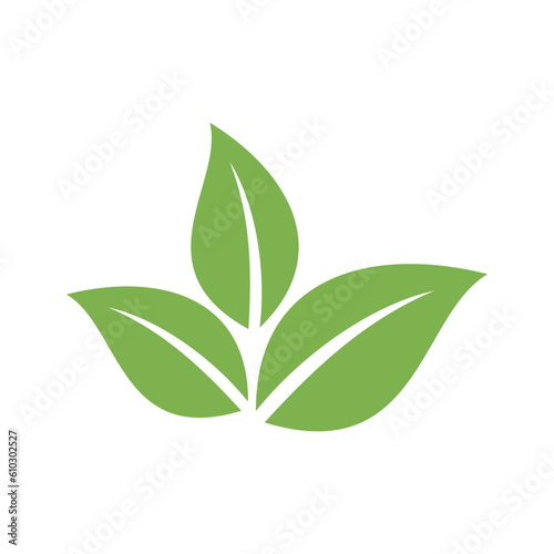 Green Leaf Vector, Eco Leaves Spa Logo Template © Arundaya Art