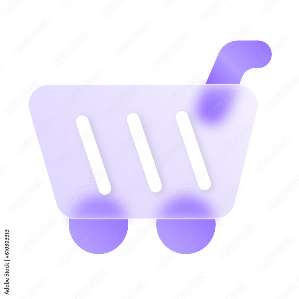 Cart Shopping Glassmorphism Icons and Symbol Png Svg Illustrator