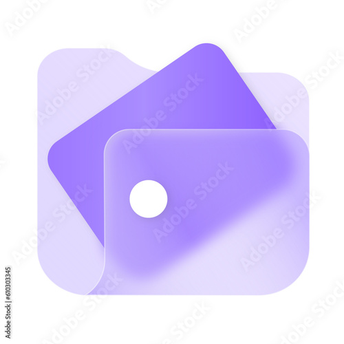 Wallet Card Glassmorphism Icons and Symbol Png Svg Illustrator