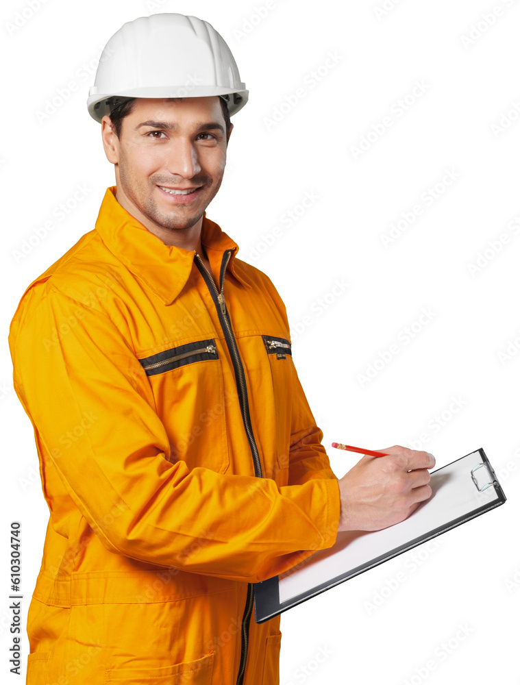 Young male construction Worker with hard hat Young male construction Worker with hard hat