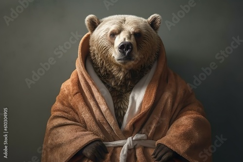 ein Bär im kuschligem Bademantel photo
