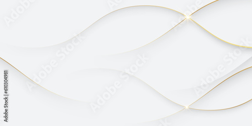 White background with golden lines