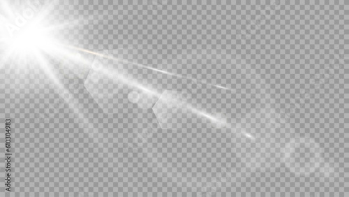 Vector transparent sunlight special lens flare light effect. Stock royalty free vector illustration. PNG	