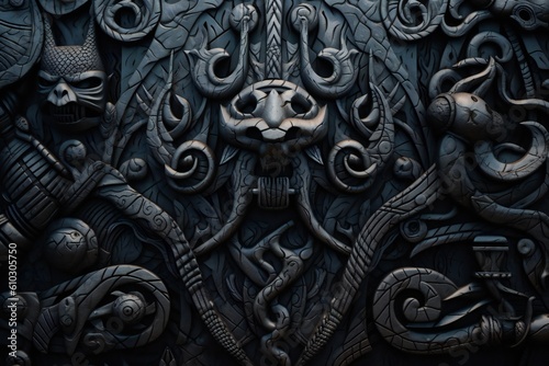 Viking art medieval style old culture background Generative AI