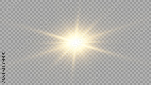 Vector transparent sunlight special lens flare light effect. PNG. Vector illustration 