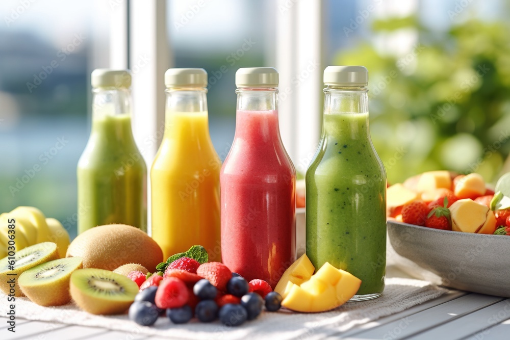 fruit and juice. Generative AI
