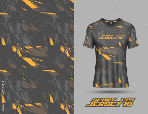 Shirt template abstract background for extreme jersey team, racing, cycling, leggings, football, gaming and sport livery.