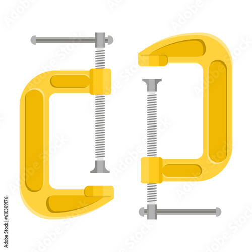 clamp illustration, vector clipart on a white background.