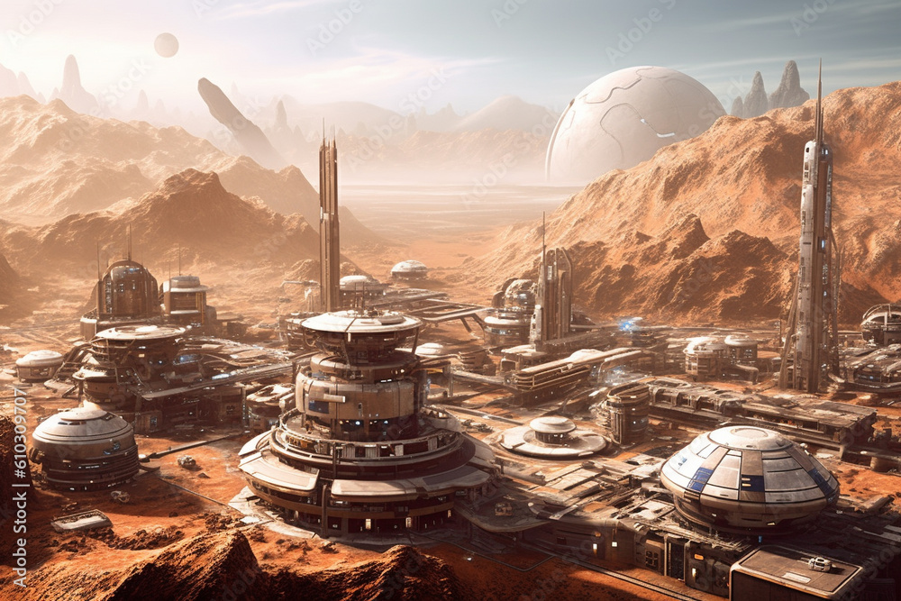 The Futuristic Martian Metropolis. Breathtaking futuristic city built ...