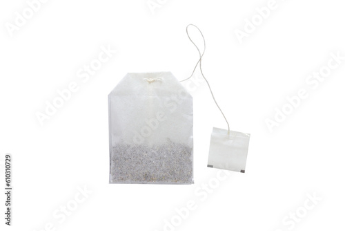 tea bag with a blank label, product display mockup  photo