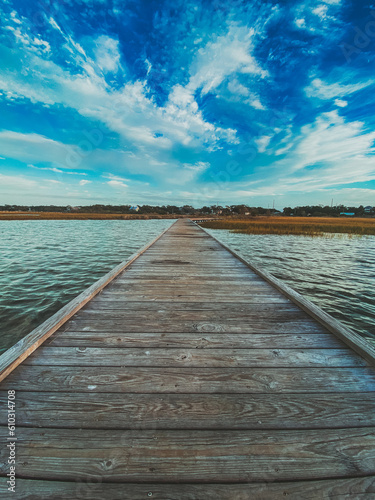 wooden pier on the sea