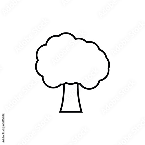 Tree line icon, logo vector