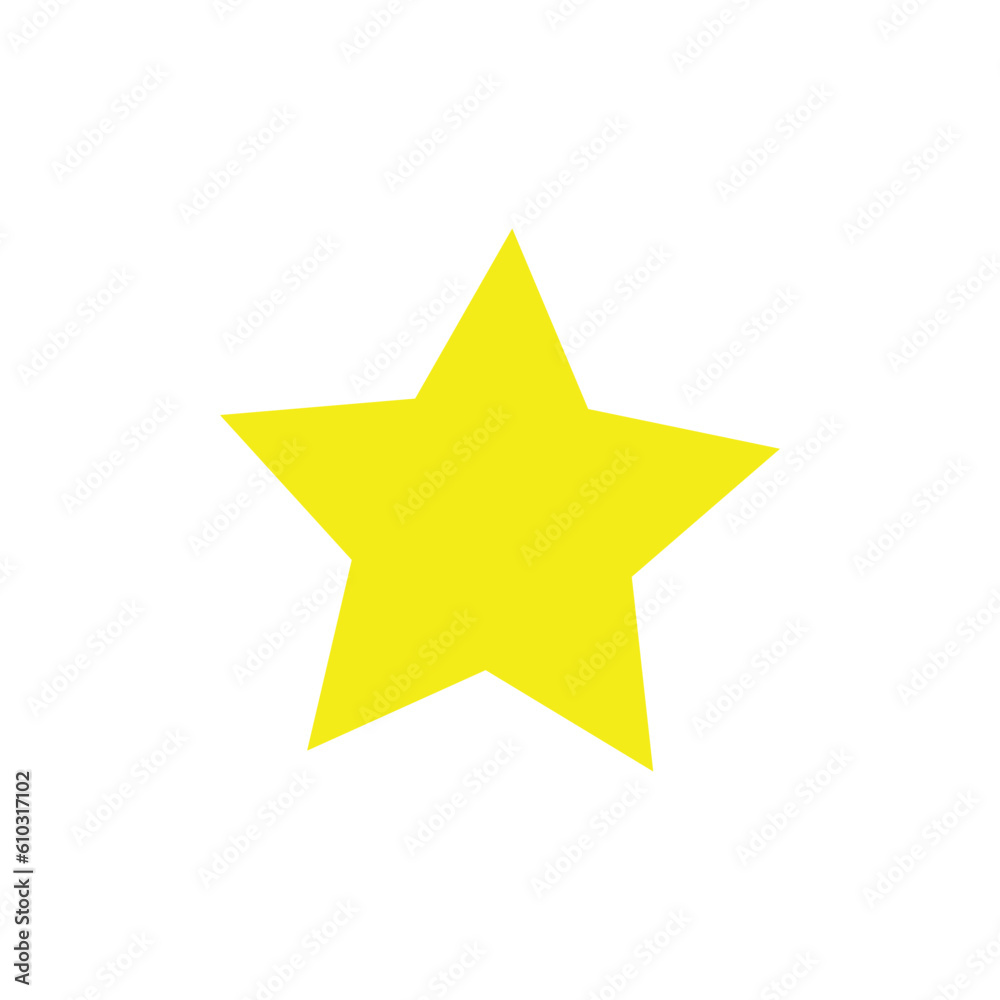 Star icon. Yellow star symbol on white background. Vector illustration. Star icon. Yellow star symbol on white background. Vector illustration.