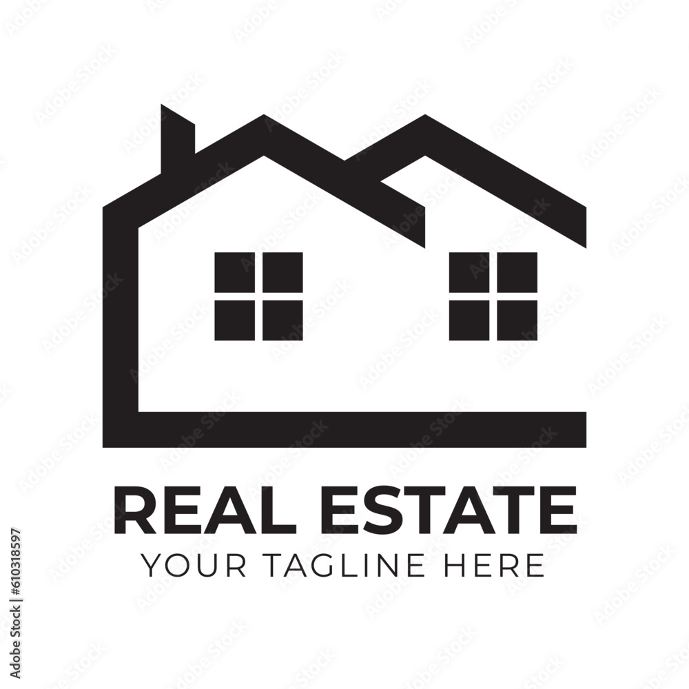Corporate Creative Modern Abstract Minimal Real Estate Home House Logo Design